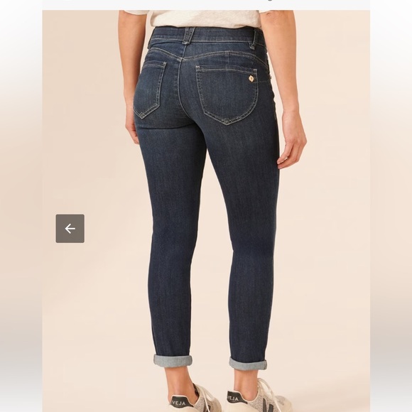 "Ab"solution® Ankle Skimmer Indigo Denim Skinny Jeans, size 10 - Picture 3 of 7